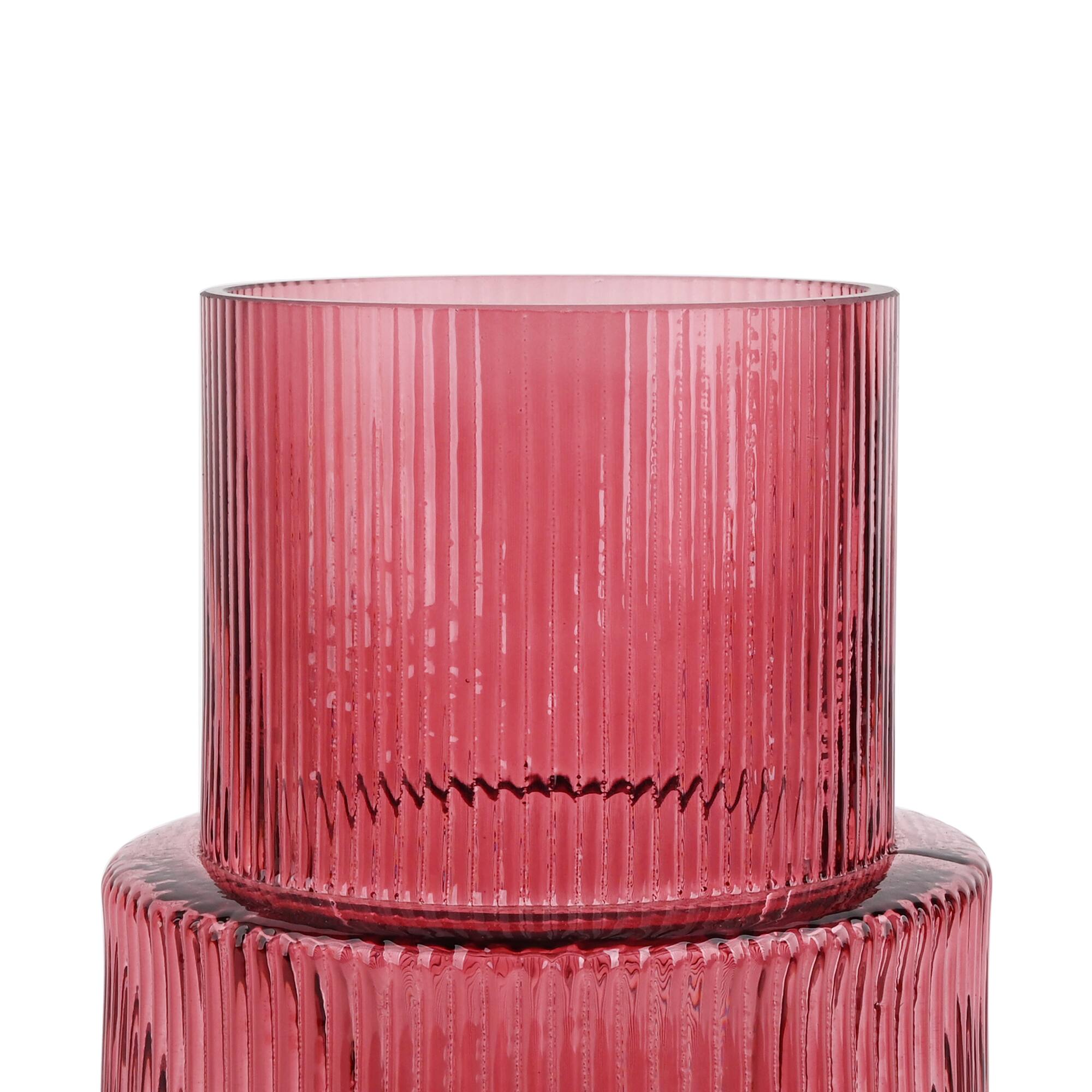 6" Ribbed Glass Vase by Ashland